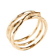 Sterling Silver Textured Multi Band Ring