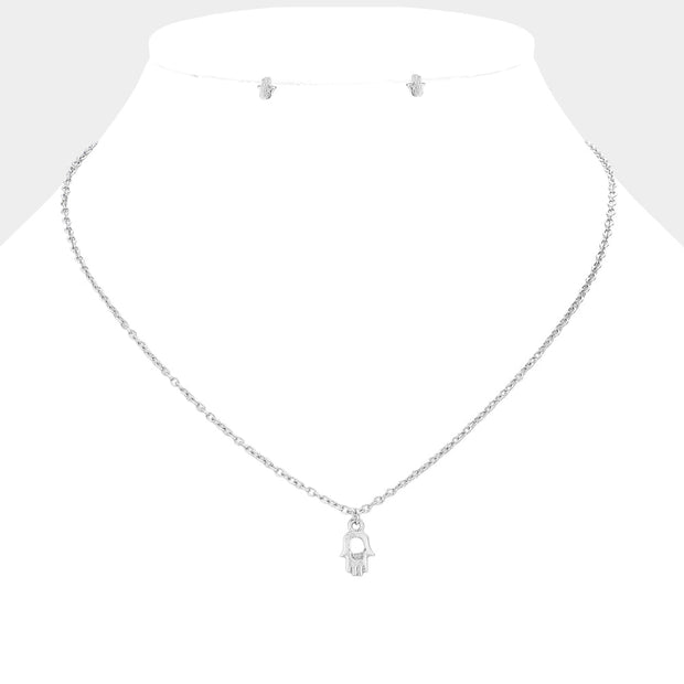 Hamsa hand pendant necklace