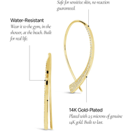 Carlotta CZ Threader Earrings