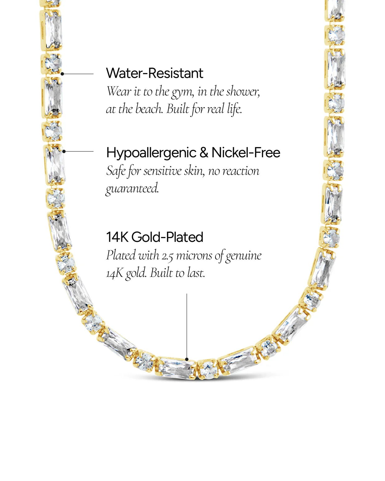 Georgia CZ Tennis Necklace