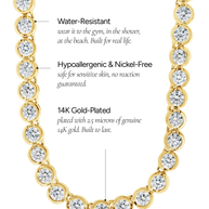 Helene Bezel CZ Tennis Necklace