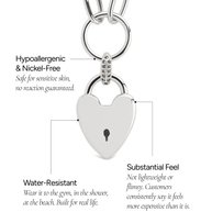 Mirren Heart Padlock Necklace