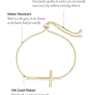 Polished Cross Bolo Bracelet