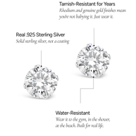 Sterling Silver 5mm CZ Stud Earrings