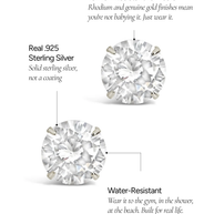 Sterling Silver 8mm CZ Stud Earrings