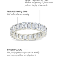 Sterling Silver Rio Baguette CZ Ring