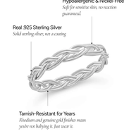 Sterling Silver Braided Twist Band