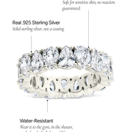 Sterling Silver Janis CZ Eternity Band Ring