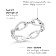Sterling Silver Open Chain Link Ring