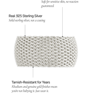 Sterling Silver Wide Mesh Ring