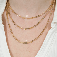 Sterling Silver Paperclip Chain Necklace