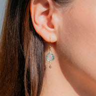 Aquamarine Ballet Drop Earrings