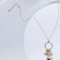 The Ammil Necklace - Amethyst & Citrine