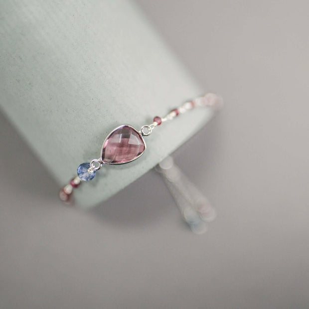 Green Amethyst Silver Isla Bracelet