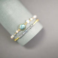 Labradorite Bracelet Set