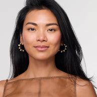 Mini Isla Pearl Hoop Earrings
