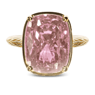 Sterling Silver Elongated Cushion Pink Sapphire CZ Cocktail Ring