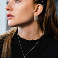 Beignet CZ Stud Earrings