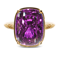 Sterling Silver Elongated Cushion Amethyst CZ Cocktail Ring