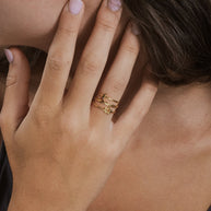 Sterling Silver Celestial Stacking Ring Set of 3
