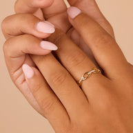 Sterling Silver Open Chain Link Ring