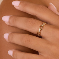 Sterling Silver Open Chain Link Ring