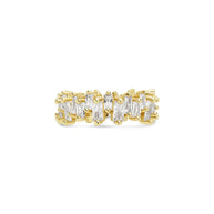 Sterling Silver CZ Staggered Eternity Band