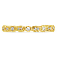 Sterling Silver CZ Bezel Band Ring