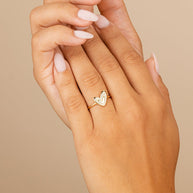 Sterling Silver Mabel CZ Heart Ring