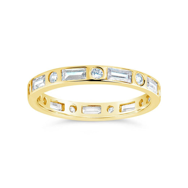 Sterling Silver Ethel CZ Band Ring