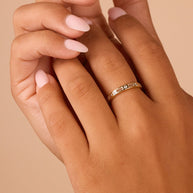 Sterling Silver Ethel CZ Band Ring