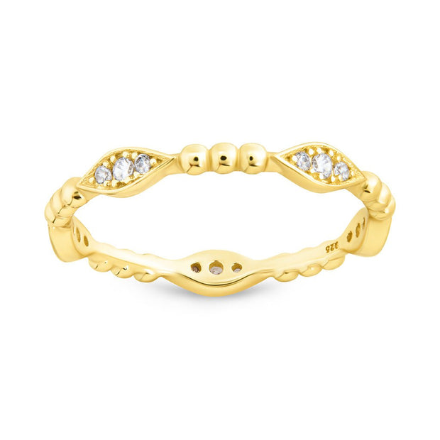Sterling Silver Lydia CZ Bubble Ring