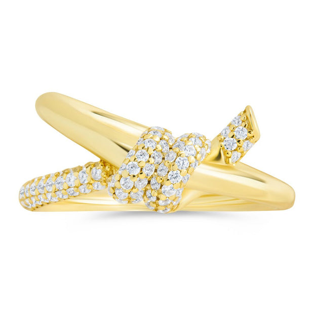 Sterling Silver Irene CZ Twisted Ring