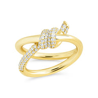 Sterling Silver Irene CZ Twisted Ring