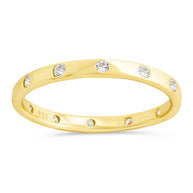 Sterling Silver Mindy CZ Studded Ring