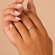 Sterling Silver Mindy CZ Studded Ring