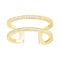 Sterling Silver Wendy CZ Stacking Open Band Ring