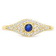 Sterling Silver Mozzie Evil Eye Ring