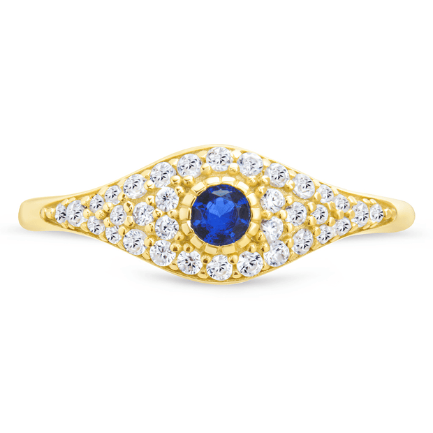 Sterling Silver Mozzie Evil Eye Ring