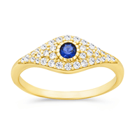 Sterling Silver Mozzie Evil Eye Ring