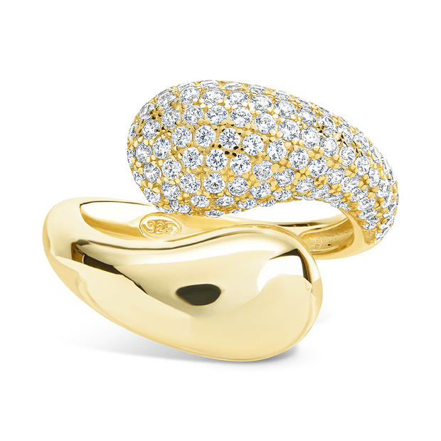 Sterling Silver Cecilia CZ Open Ring