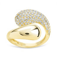 Sterling Silver Cecilia CZ Open Ring