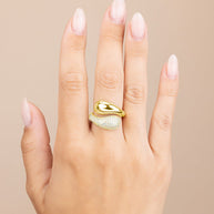 Sterling Silver Cecilia CZ Open Ring
