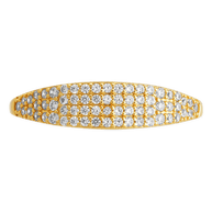 Sterling Silver Pave Signet Ring