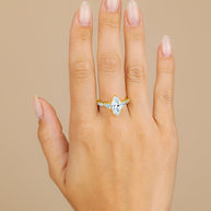 Sterling Silver Marquise & Trillion Ring