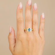 Sterling Silver Asscher Baguette Ring