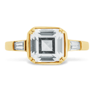 Sterling Silver Asscher Baguette Ring