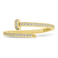 Sterling Silver Journey Twisted Sparkle Wrap Ring