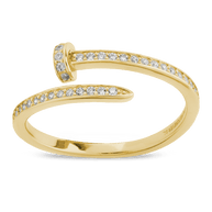 Sterling Silver Journey Twisted Sparkle Wrap Ring