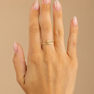 Sterling Silver Journey Twisted Sparkle Wrap Ring